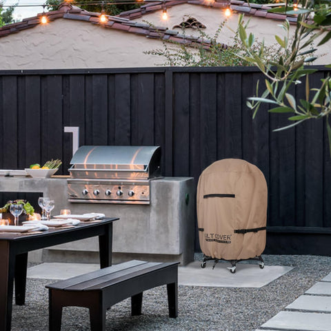 ULTCOVER fit guide ensures the cover works with domed kettles up to 30 inches