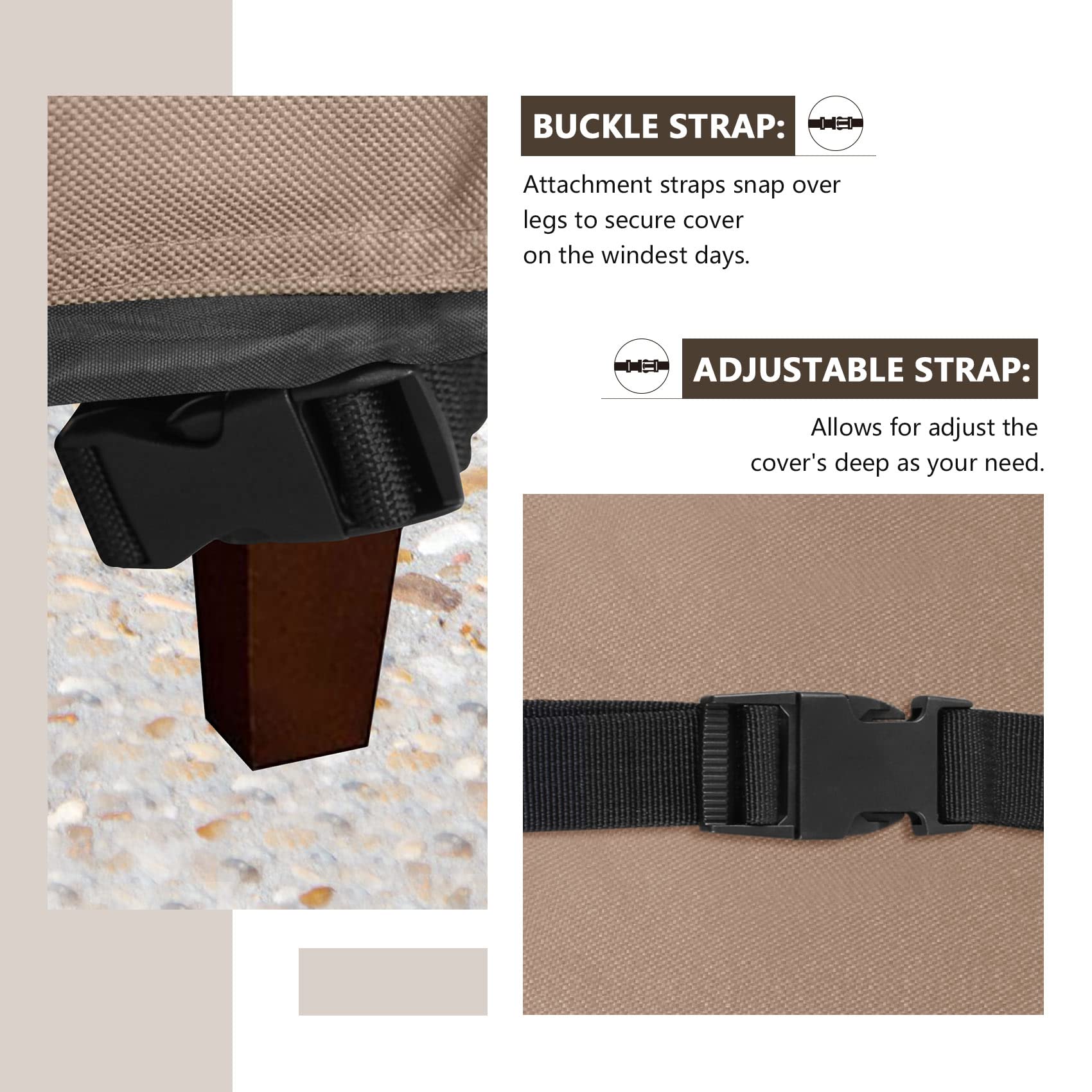 ULTCOVER full-coverage design shields the entire outdoor sofa from sun and dust.