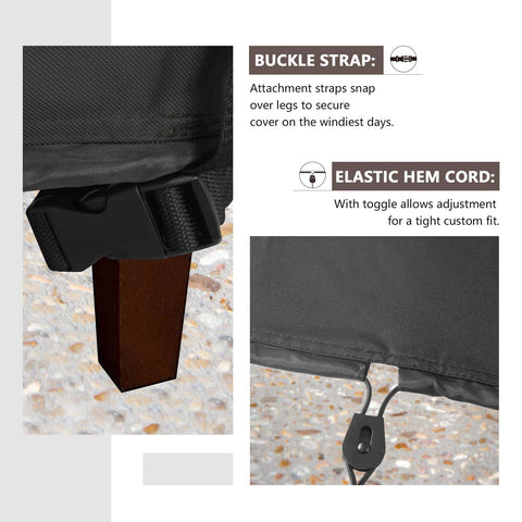 ULTCOVER full-coverage design shields sun exposure and debris from cushions.