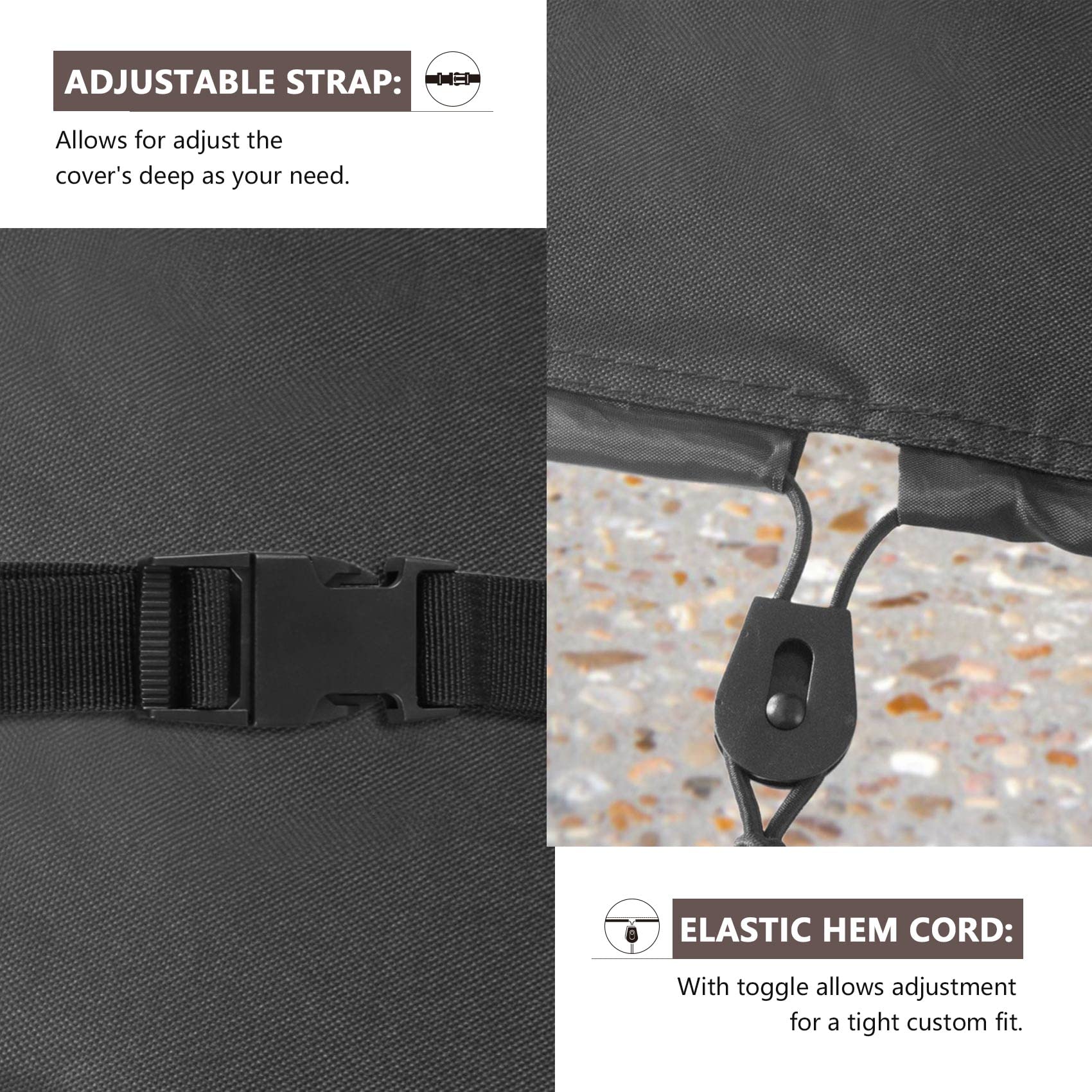 ULTCOVER full-coverage design shields the grill from sun and debris.
