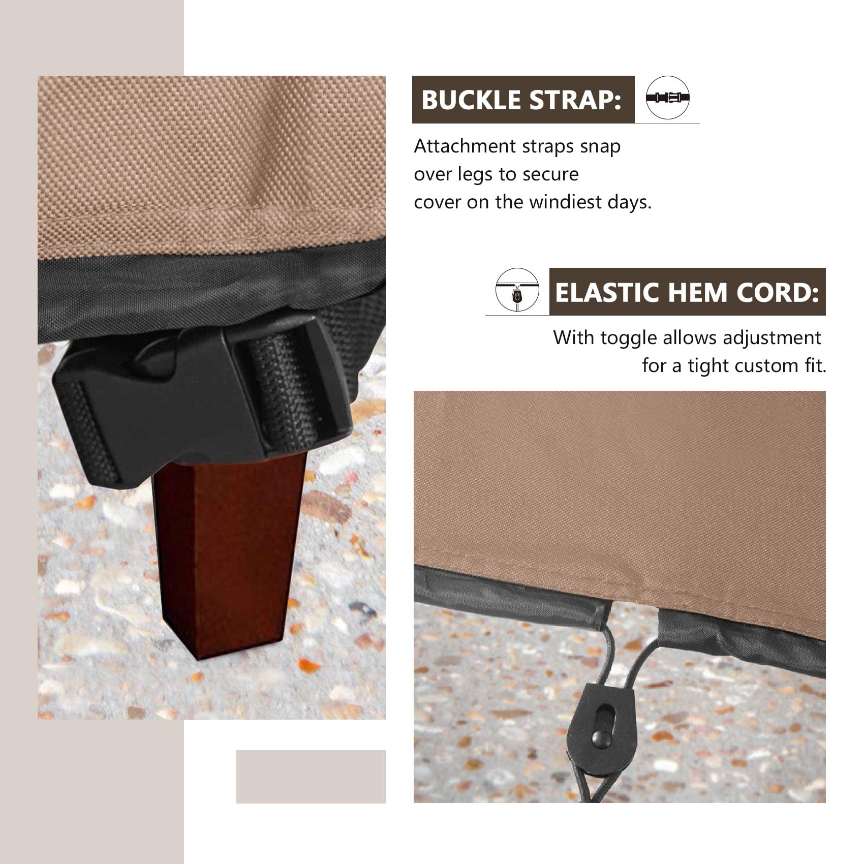 ULTCOVER full-coverage lounge chair cover shields furniture from sun fade and debris.