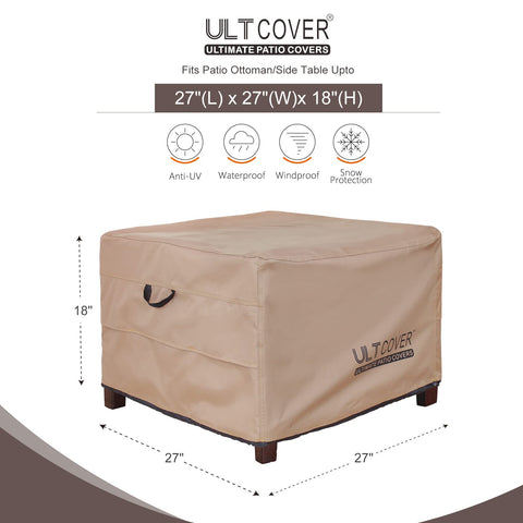 ULTCOVER ottoman cover with side vents improves ventilation