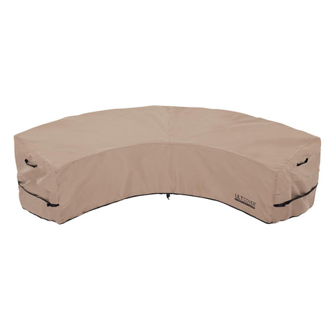 ULTCOVER waterproof back-arc curved sofa cover protecting a 5-7 seater from rain