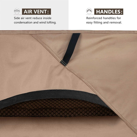 ULTCOVER clips and drawcord secure the cover during high winds.