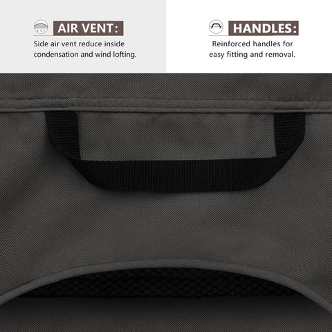 ULTCOVER clips and elastic drawcord secure the cover in windy weather.