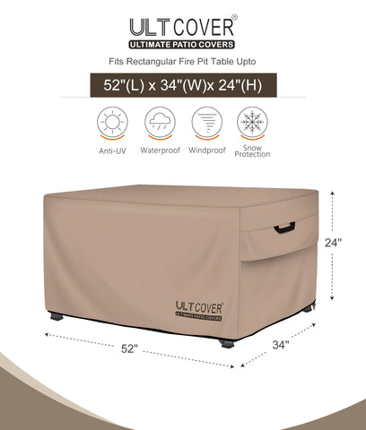 ULTCOVER 52x34 side vent view shows breathable design to prevent moisture buildup.