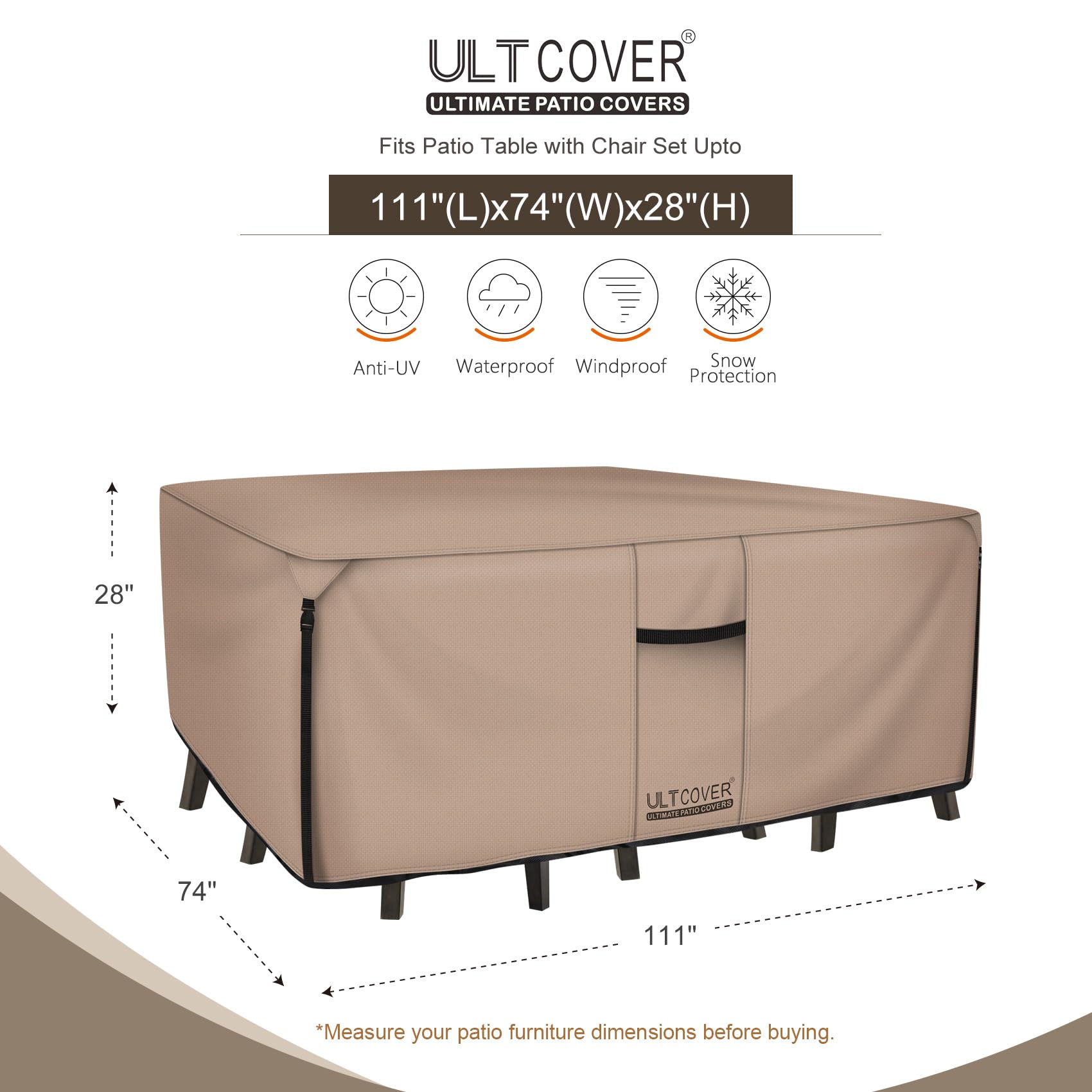 ULTCOVER 600D canvas close-up highlights durable outdoor fabric