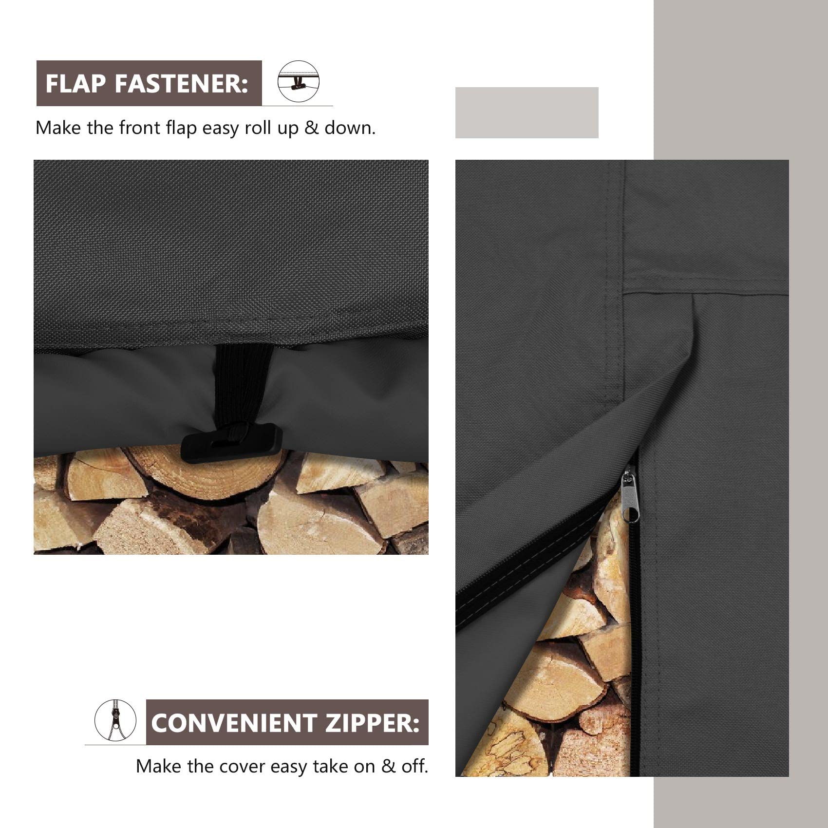 ULTCOVER side handles for easy fitting and removal