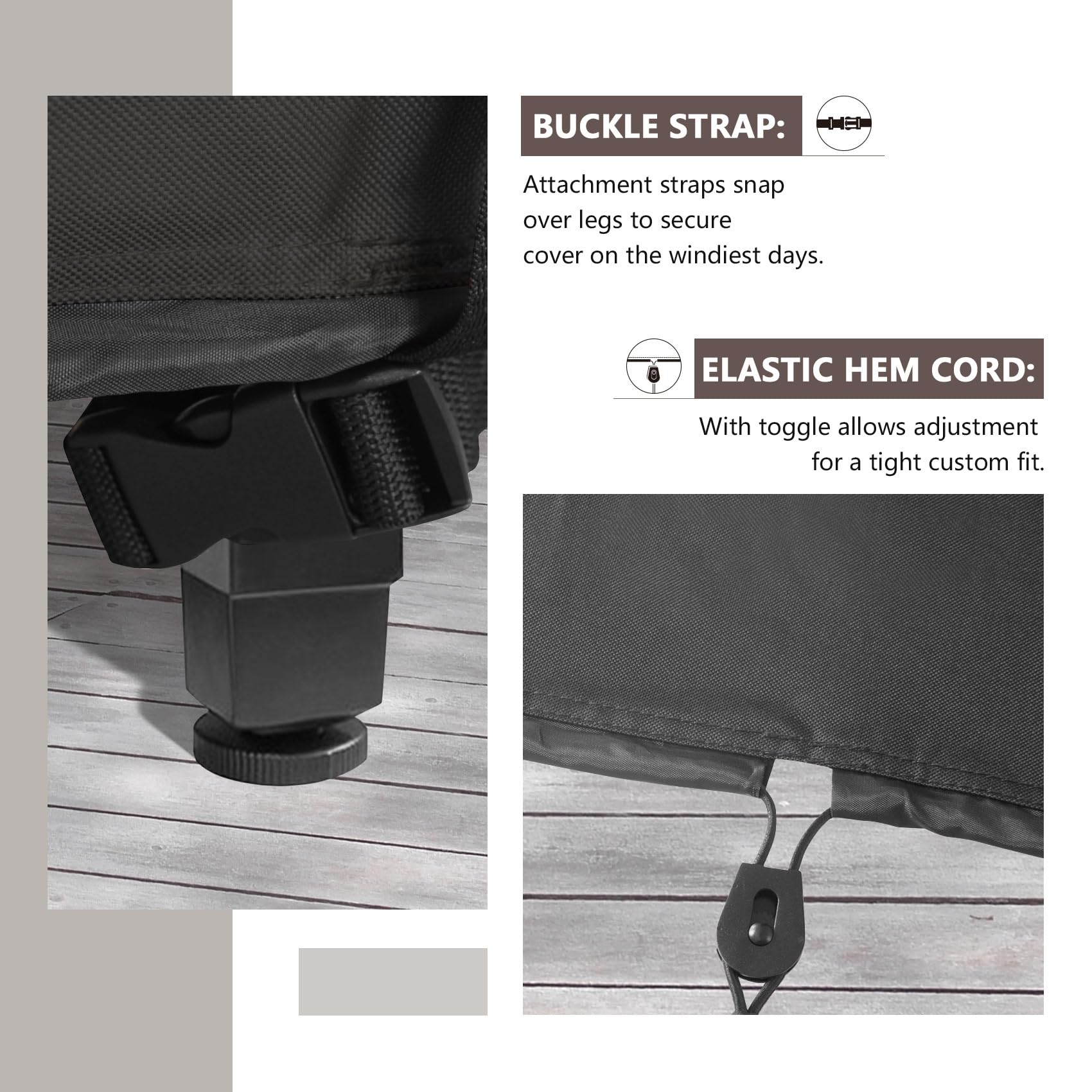 ULTCOVER side vents promote ventilation to prevent moisture buildup under the cover.