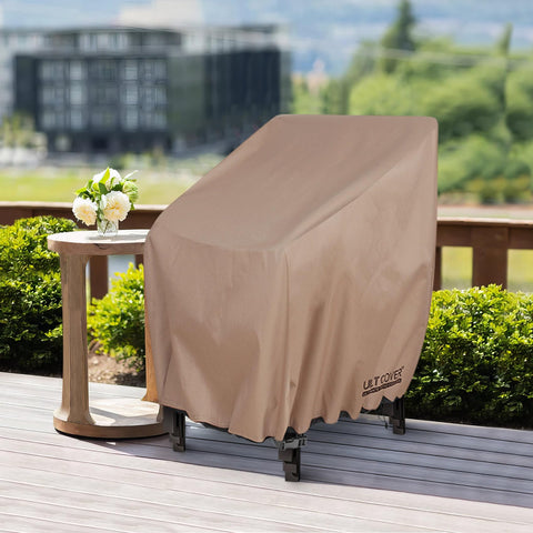 ULTCOVER durable 600D fabric protects outdoor chairs through wind and weather.