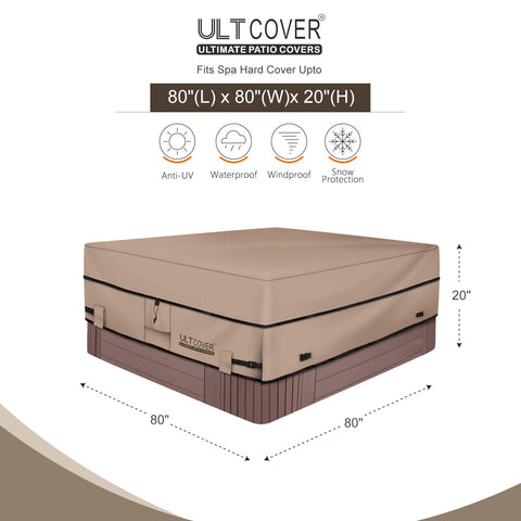 ULTCOVER two-side vents on hot tub cover promote airflow and prevent moisture buildup.