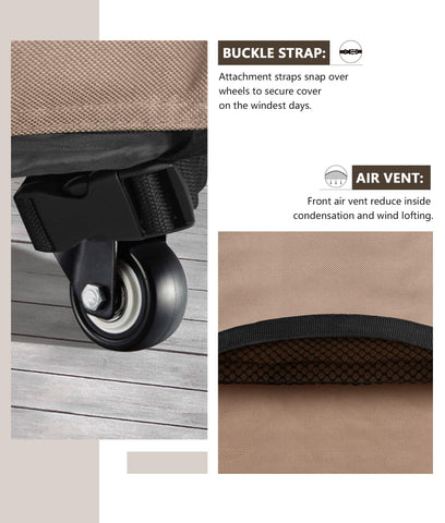 ULTCOVER griddle cover with vented sides to keep air flowing and moisture down.