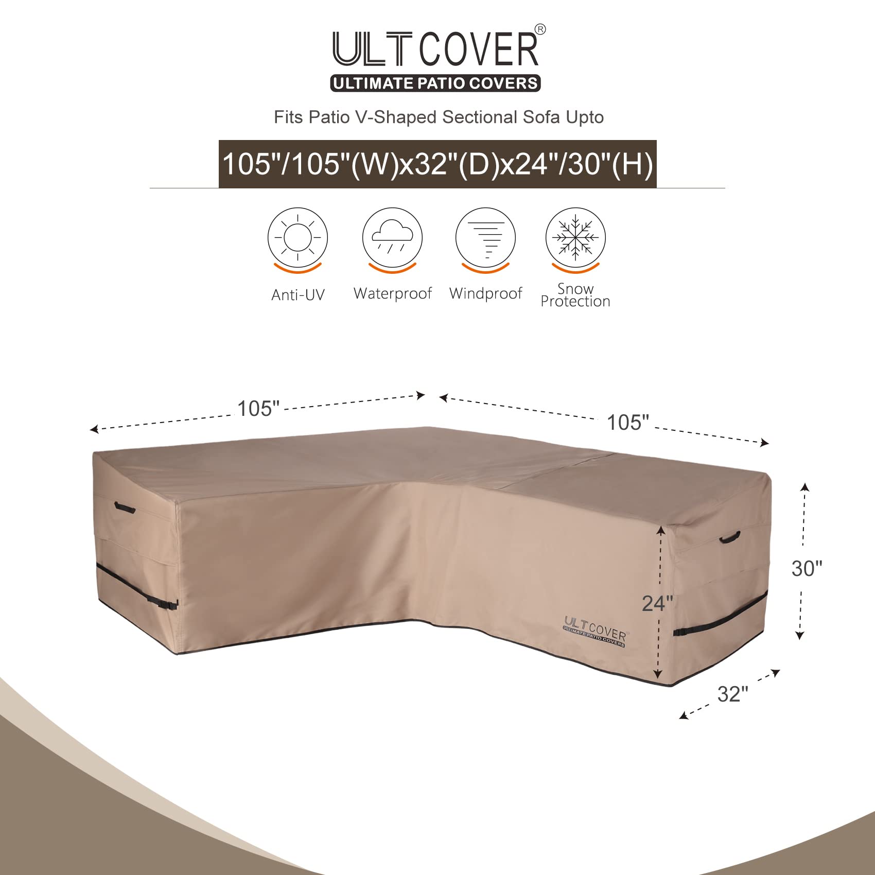 ULTCOVER waterproof 600D fabric close-up highlights durable outdoor protection