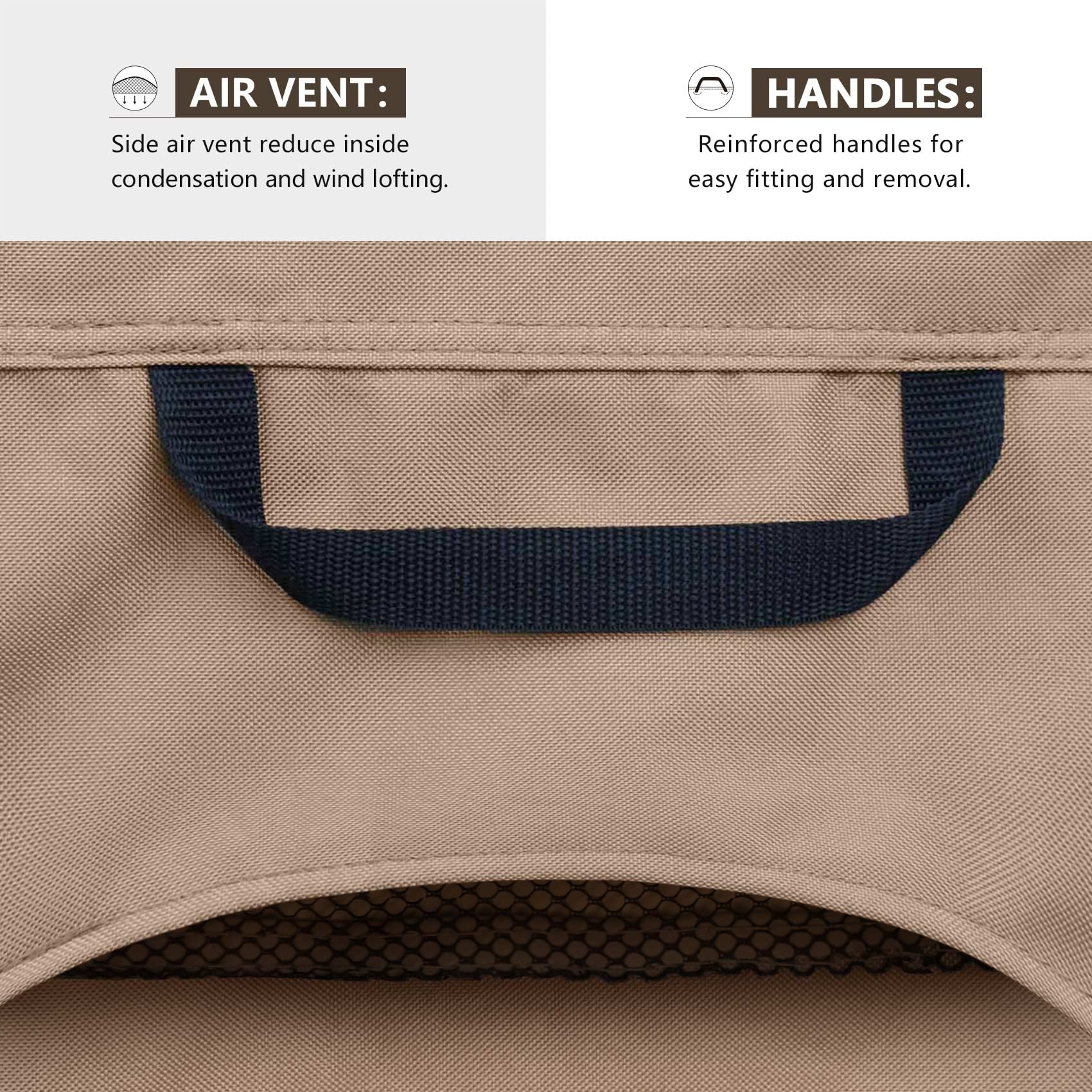 ULTCOVER waterproof 600D polyester fabric offers durable protection for outdoor use.