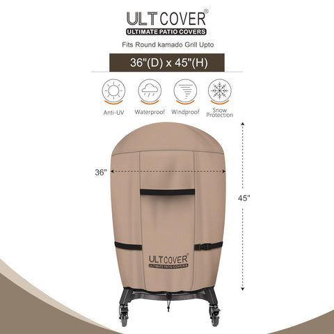 ULTCOVER waterproof 600D polyester fabric shields grill from weather