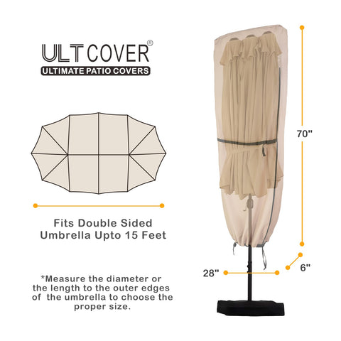 ULTCOVER waterproof 600D polyester back protects canopy from moisture