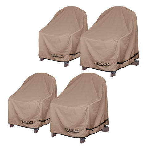 ULTCOVER waterproof patio Adirondack cover in front view protects outdoor chairs from rain