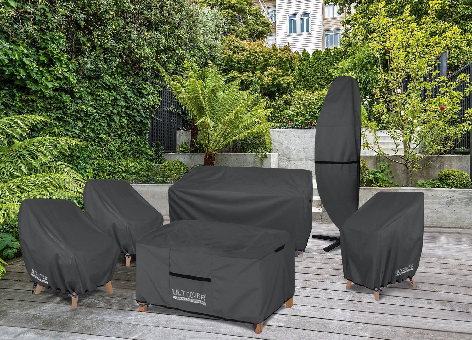 ULTCOVER fabric shields against rain, snow, dust, leaves, and bird droppings.