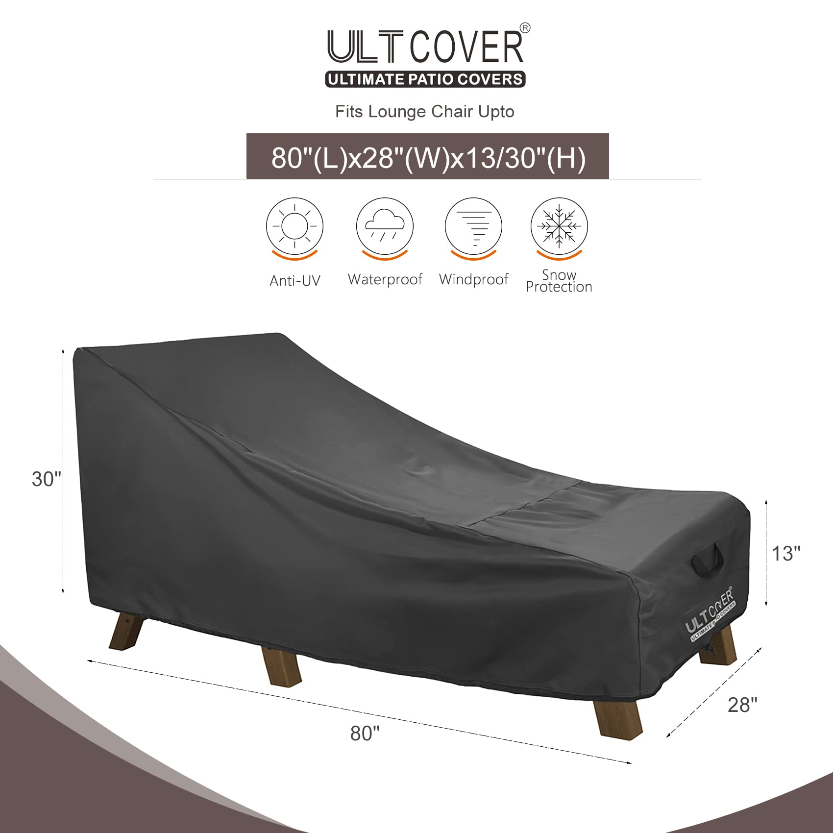 ULTCOVER chair cover side vent structure improving airflow and moisture control