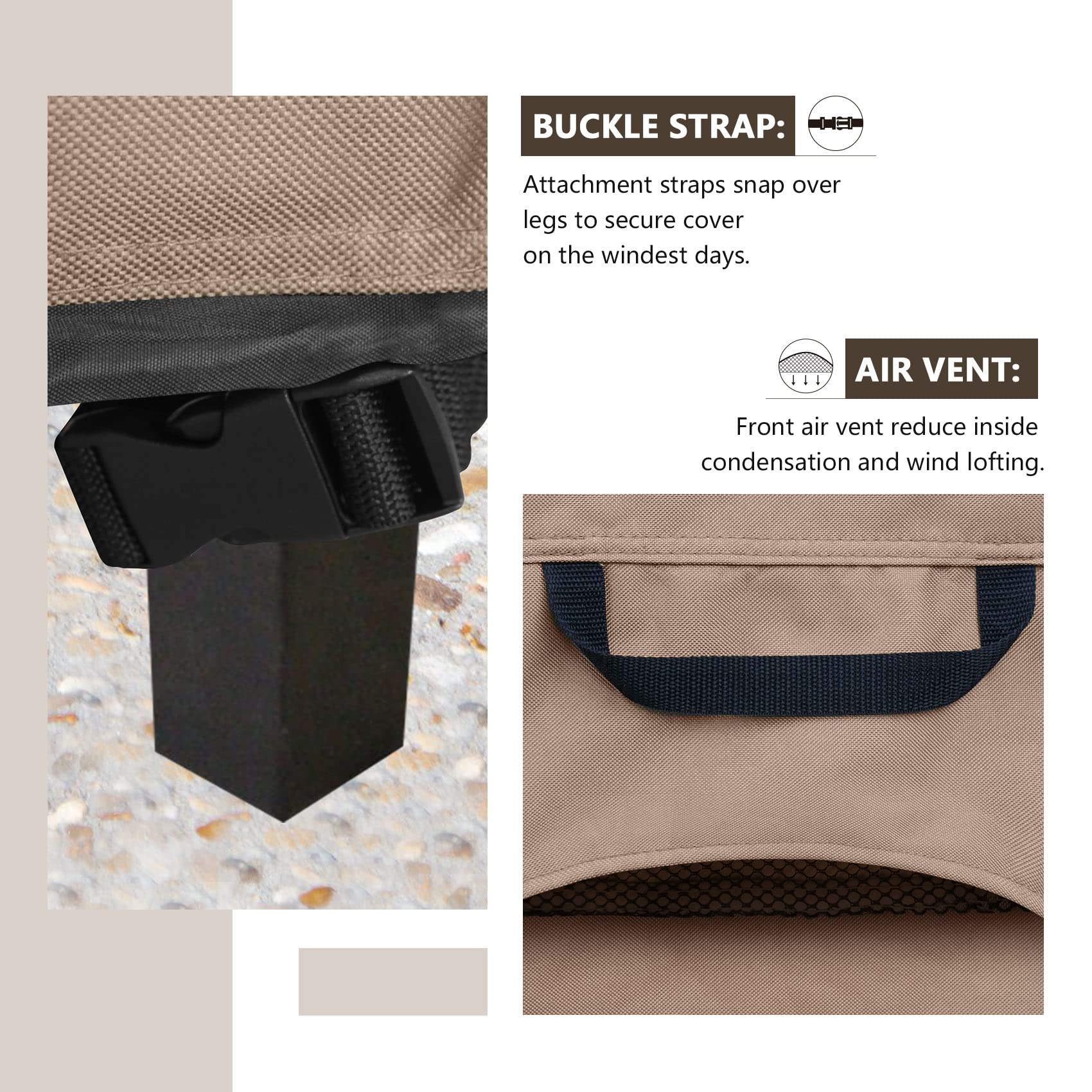Full coverage design shields the smoker from sun and weather for a like-new look