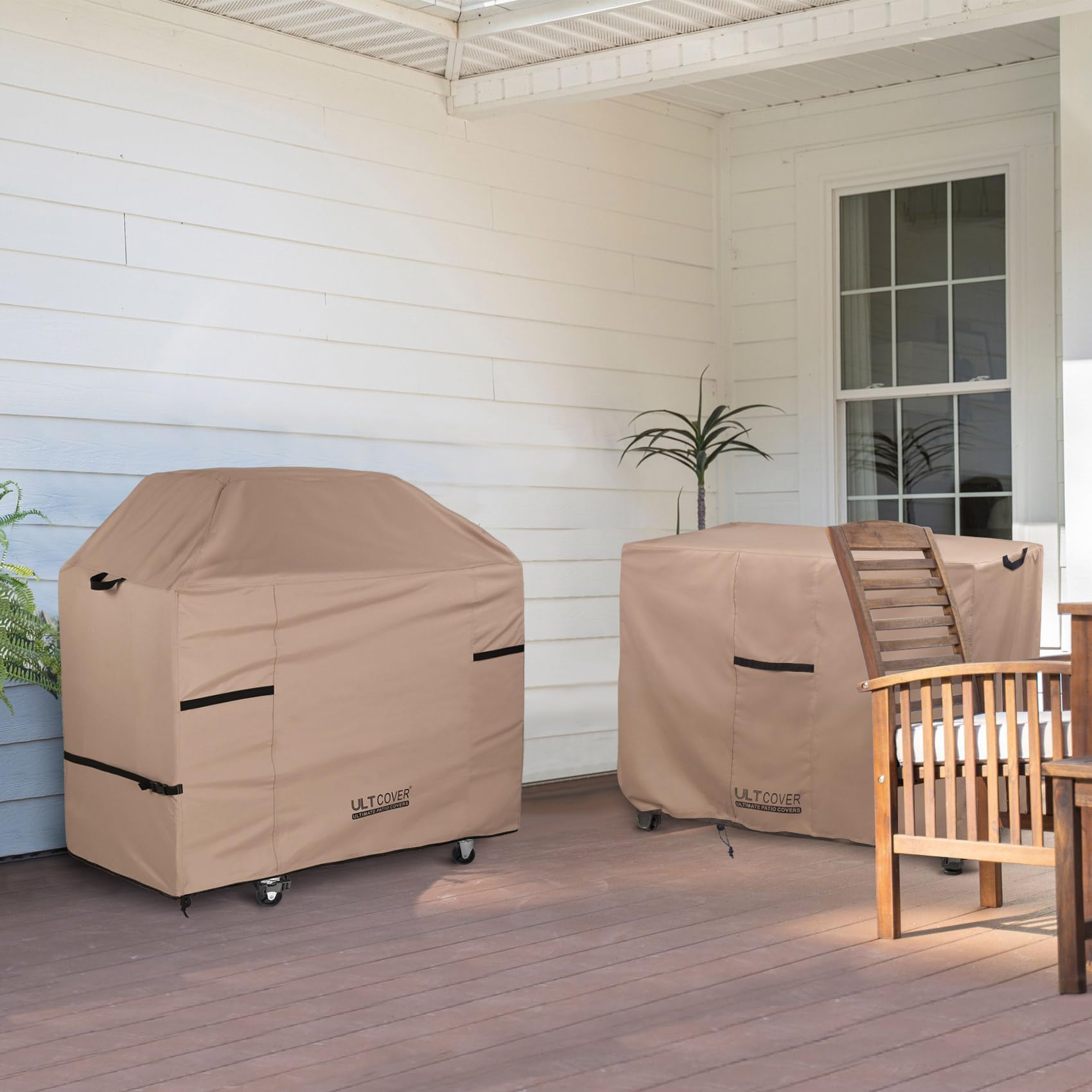 ULTCOVER weather protection for outdoor grills guards against rain, snow, and dust.