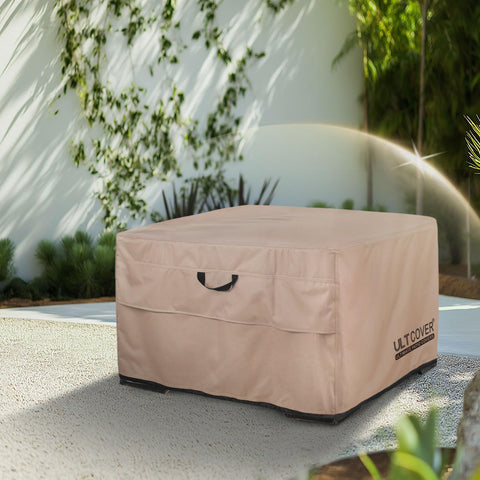ULTCOVER weatherproof all-season cover for square fire pits outdoors