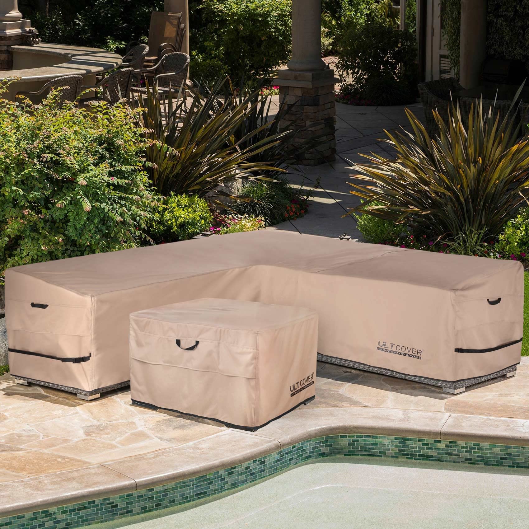 ULTCOVER wind-resistant fit for outdoor lounges in stormy weather
