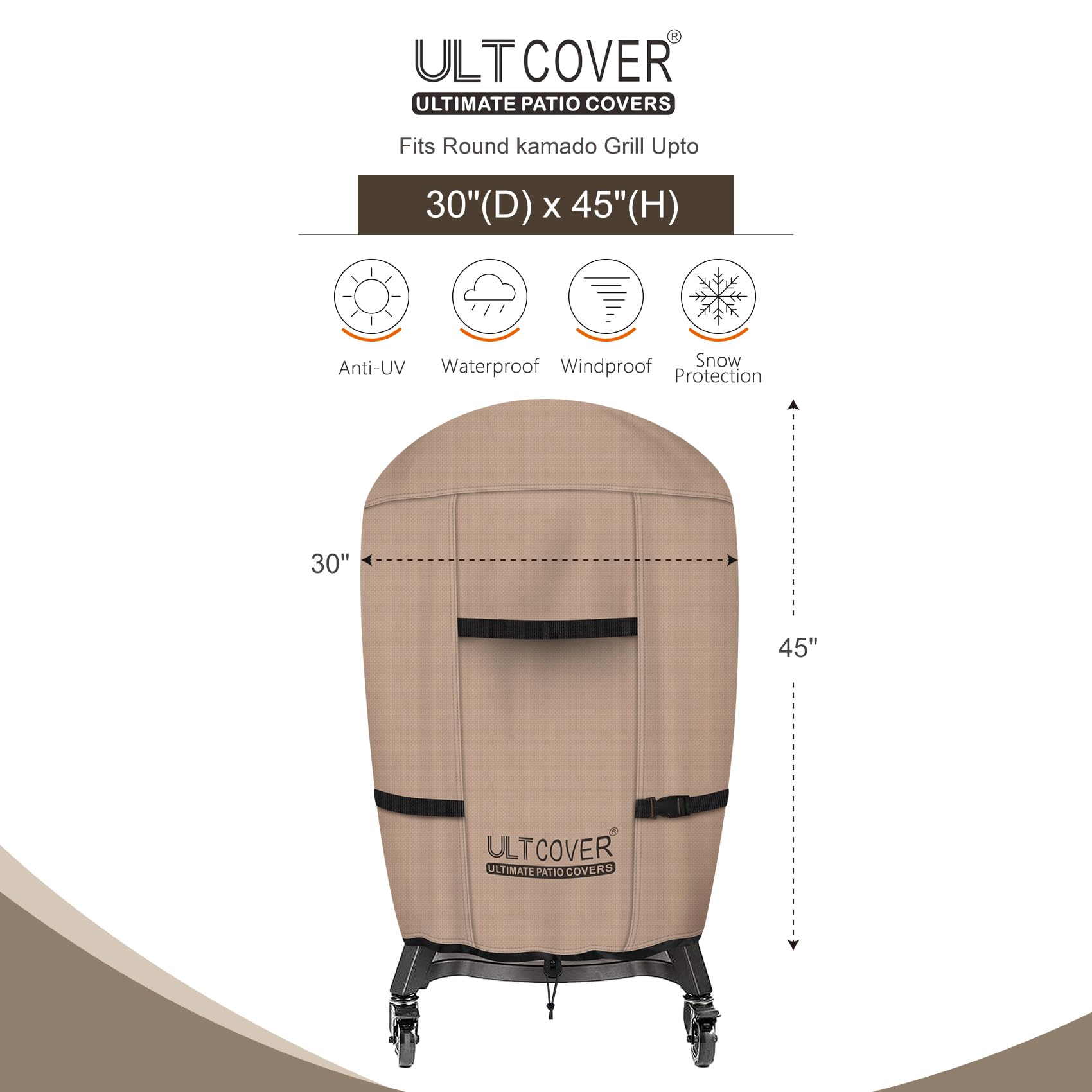 ULTCOVER wind resistant design with clips ensures secure fit during gusty weather