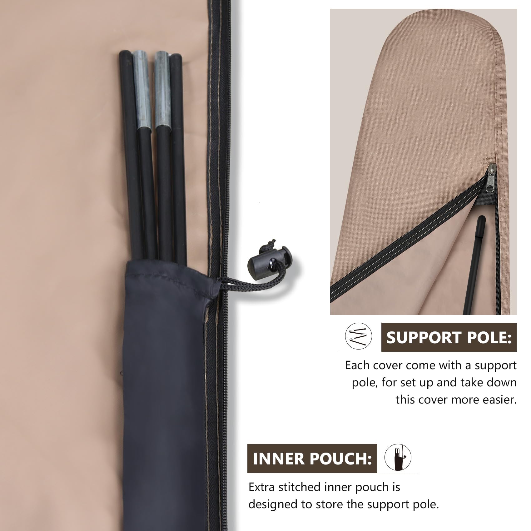 ULTCOVER zipper closure enables easy on and off in any weather