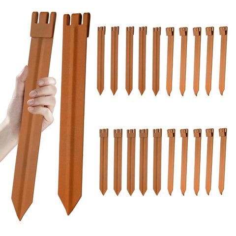 UltiTeque 20-pack brown 10-inch edging stakes for durable garden borders