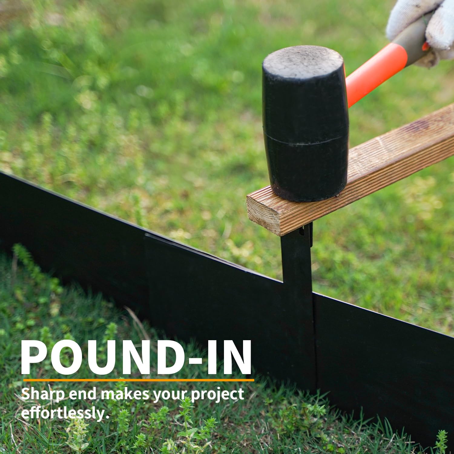 UltiTeque 12-inch stakes offer a firm grip for grass barriers and edging applications.