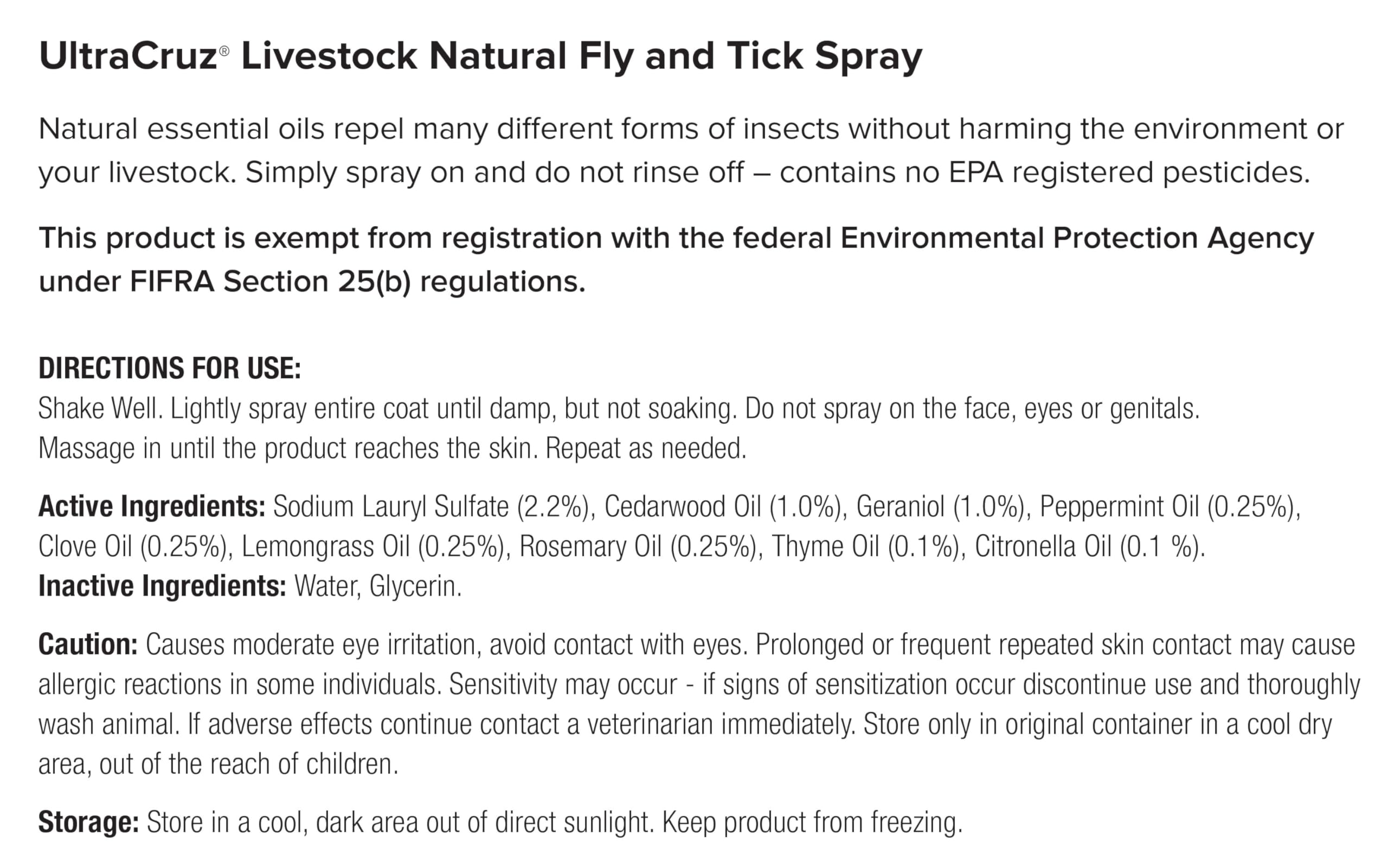 UltraCruz spray packaging highlights pesticide-free, eco-friendly care