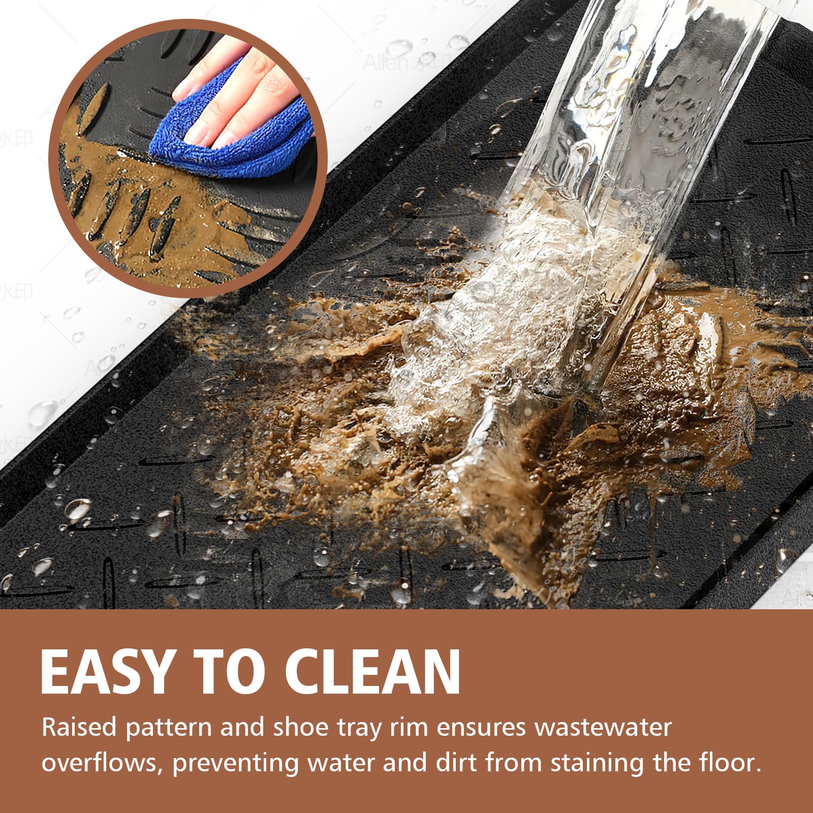 UltraLegend 1-inch raised edge prevents overflow during rainy days