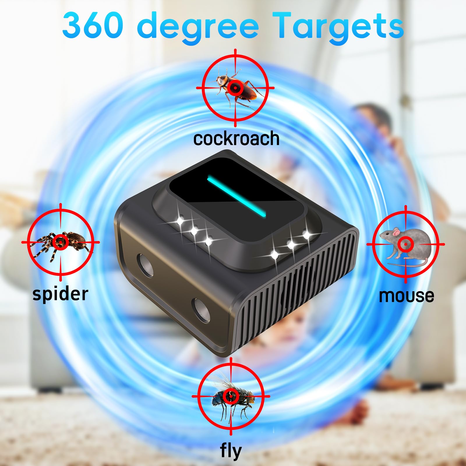 Ultrasonic Repellent plug-and-play setup works immediately with maintenance-free design.