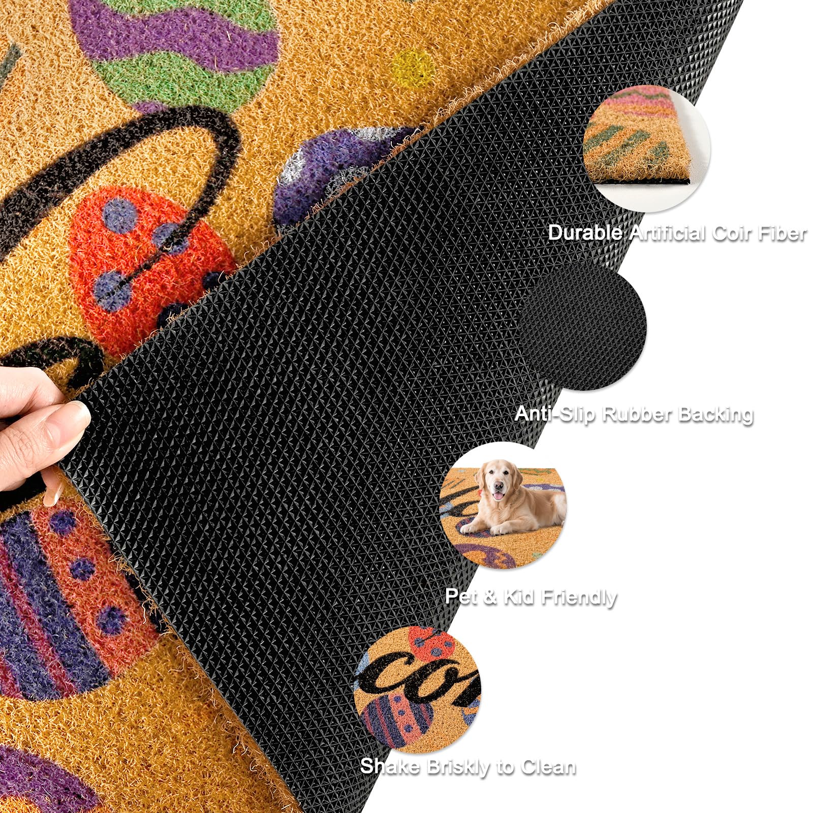 ULTSOFE Artificial Coir Fibers Mat outdoor texture and durability