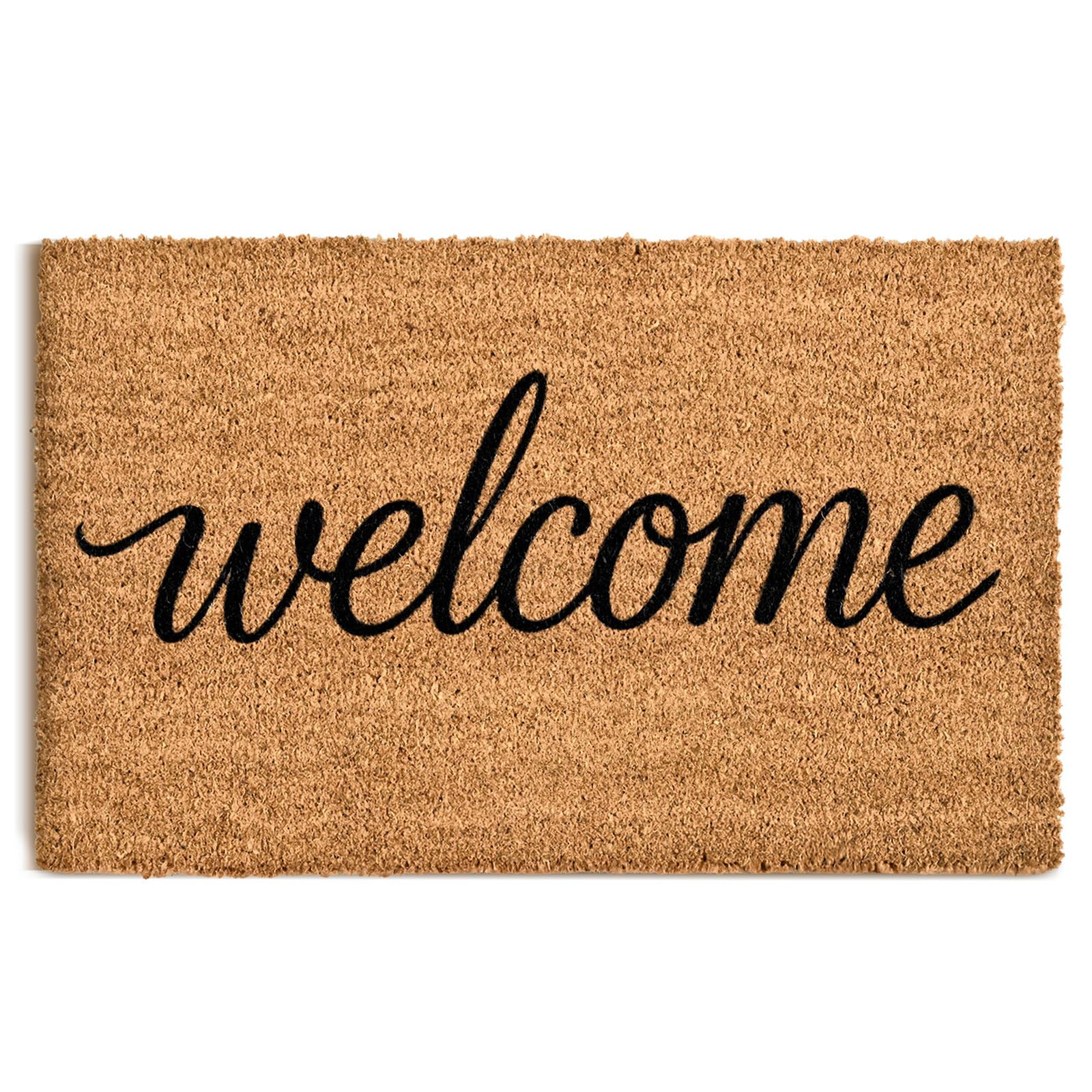 ULTSOFE Coco Coir Doormat front view, dirt-scraping fibers for clean entryways.
