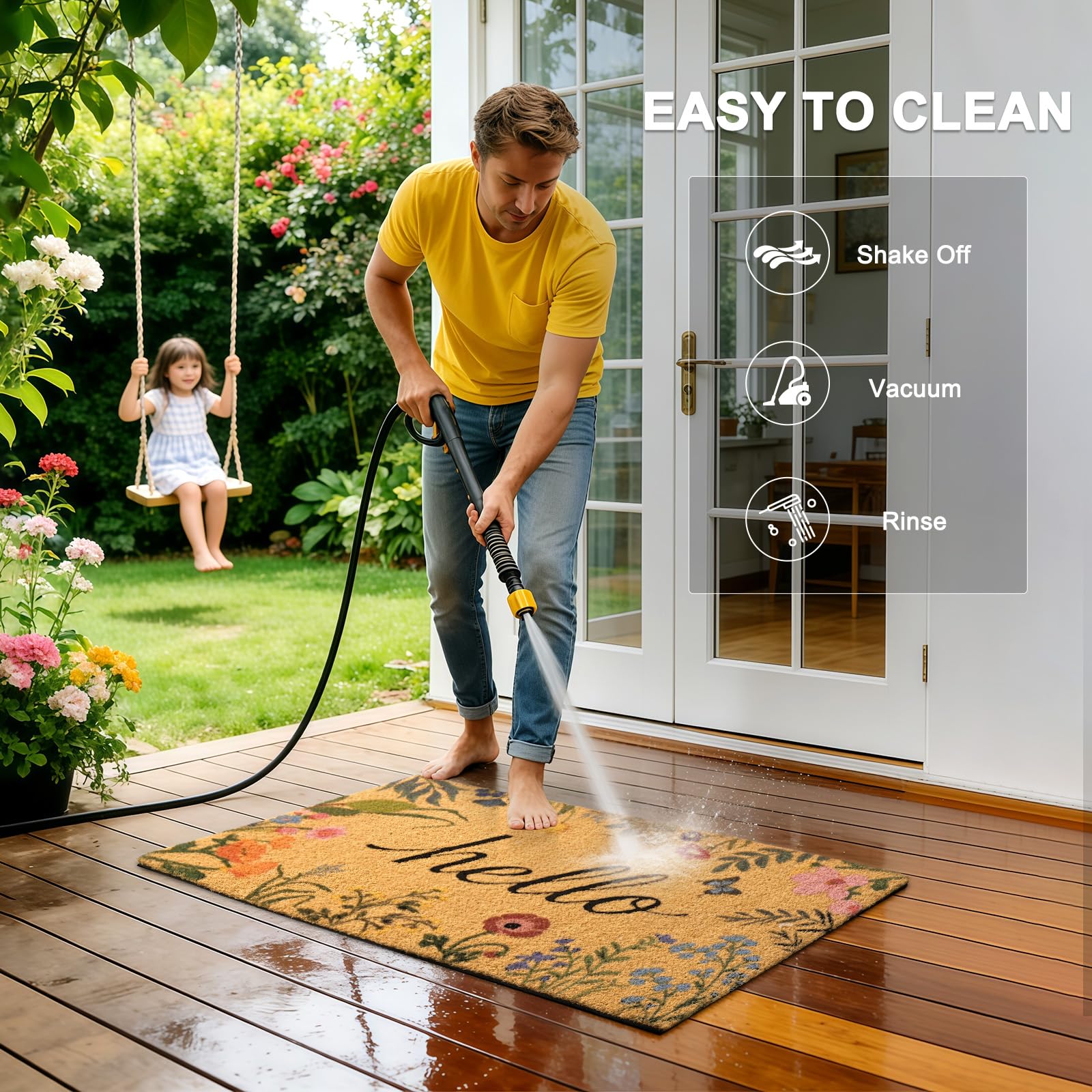 ULTSOFE floral pattern print adds welcoming touch to entryways