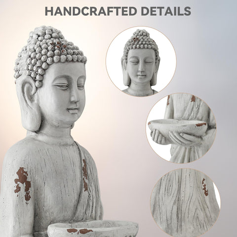 Ultym Buddha statue on patio creates a peaceful walkway accent.