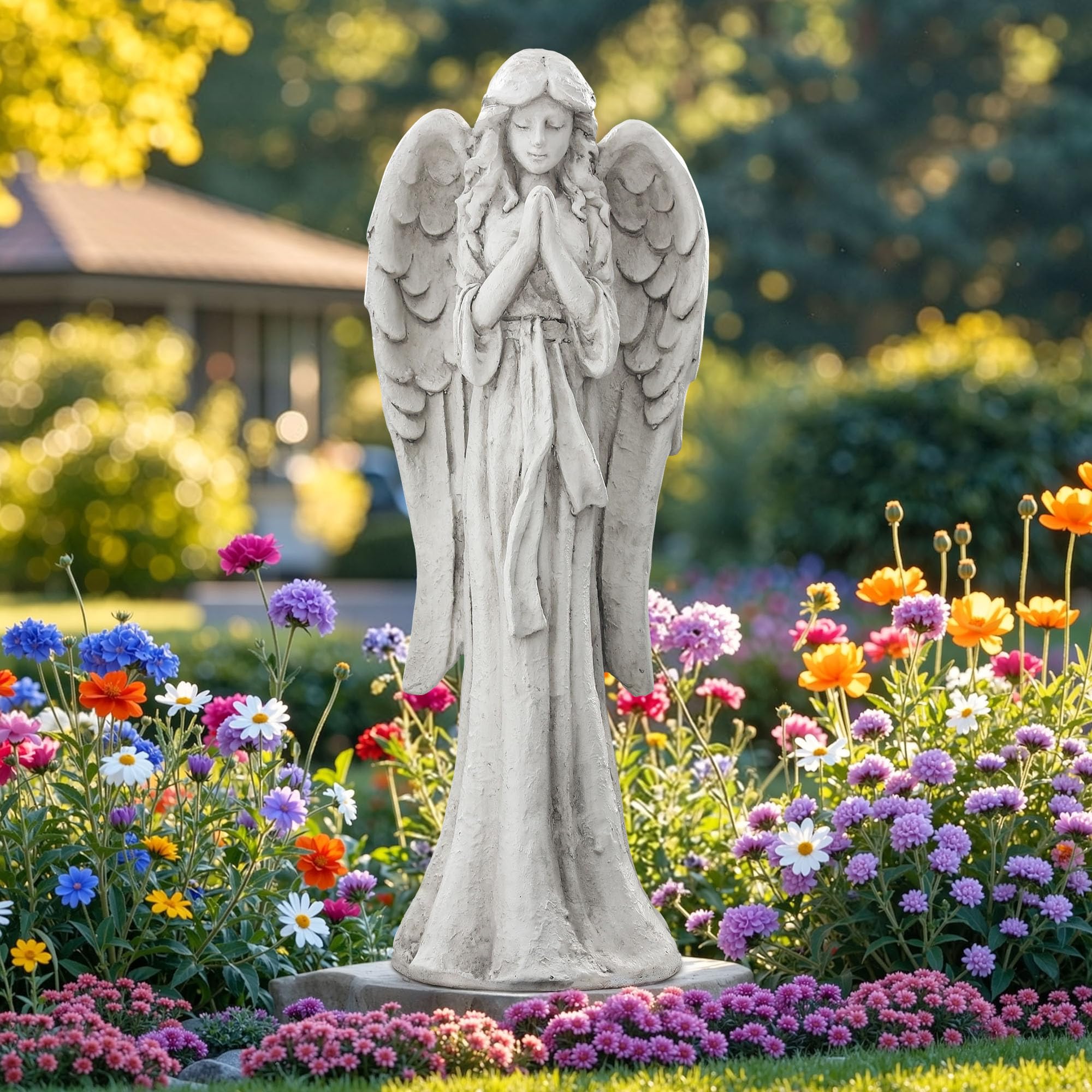 Ultym Praying Angel Statue for outdoor garden focal point.