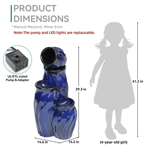 Ultym 92 GPH flow provides calming cascades to the 3.2-gallon reservoir.