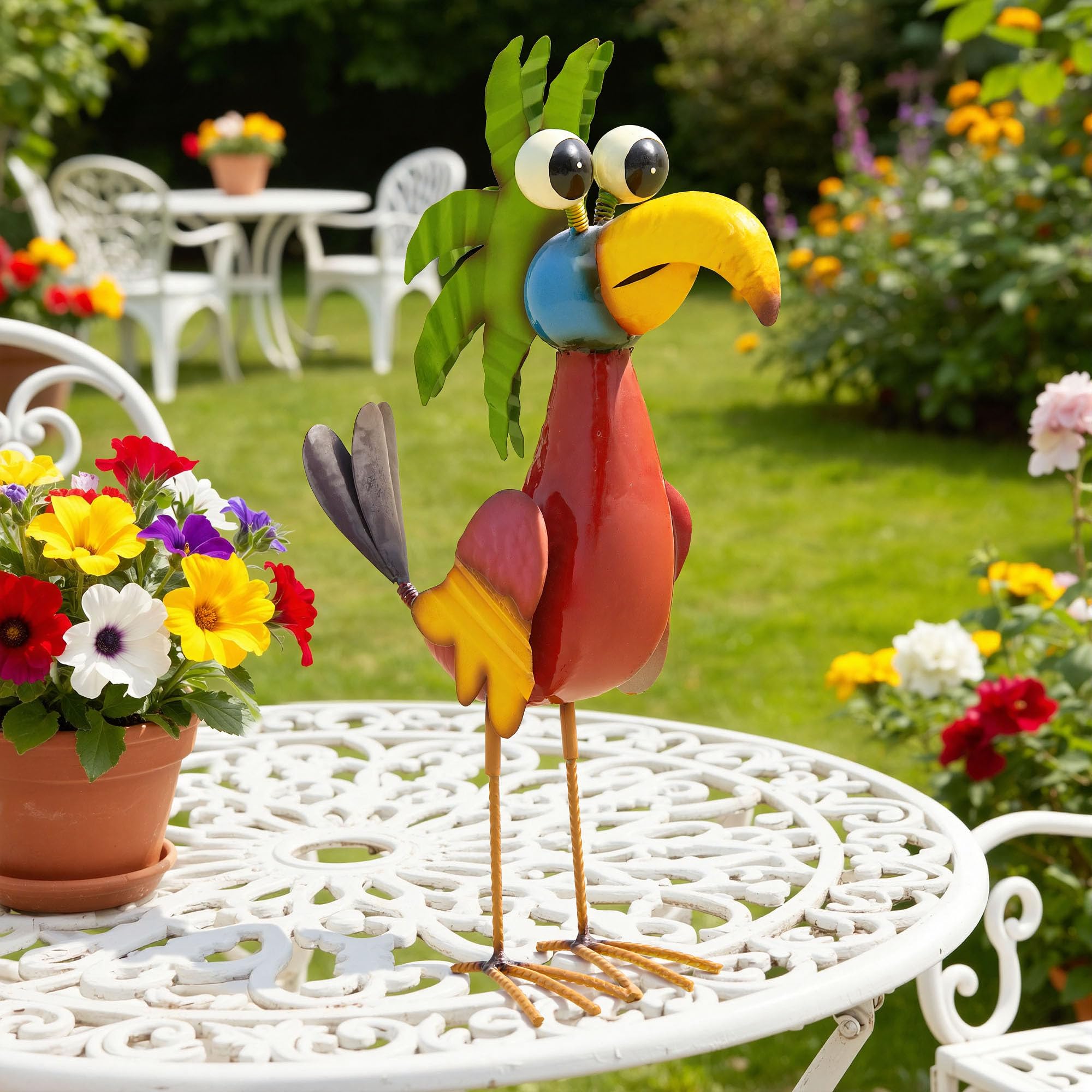 Ultym tropical bird decor enhances patios, gardens, or balconies with cheerful vibe.