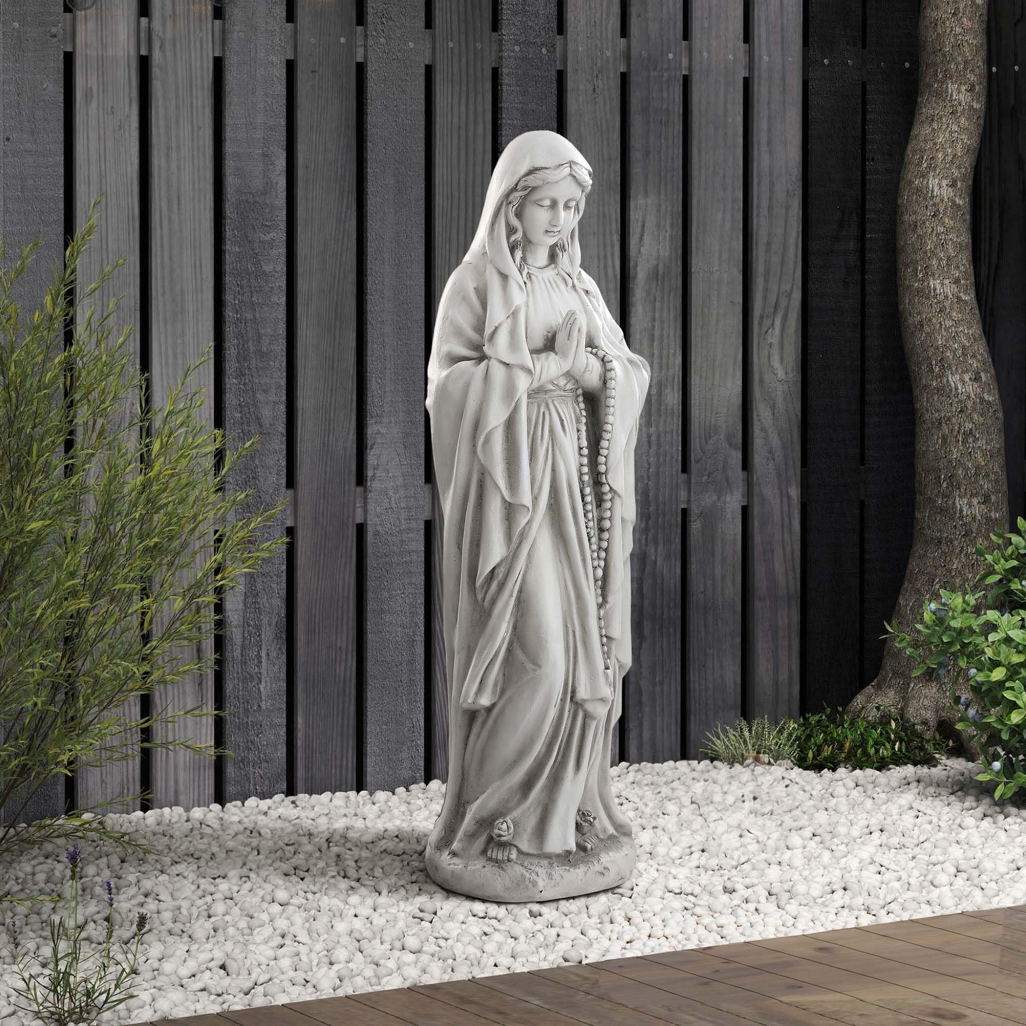 Ultym Virgin Mary indoor display fits living rooms or foyers.