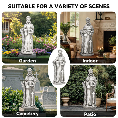 Ultym Weather-resistant outdoor statue resists sun and rain for lasting color.