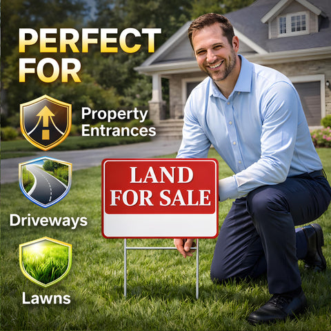 ULVEOL 12x16 land for sale sign suitable for front yards and street corners.