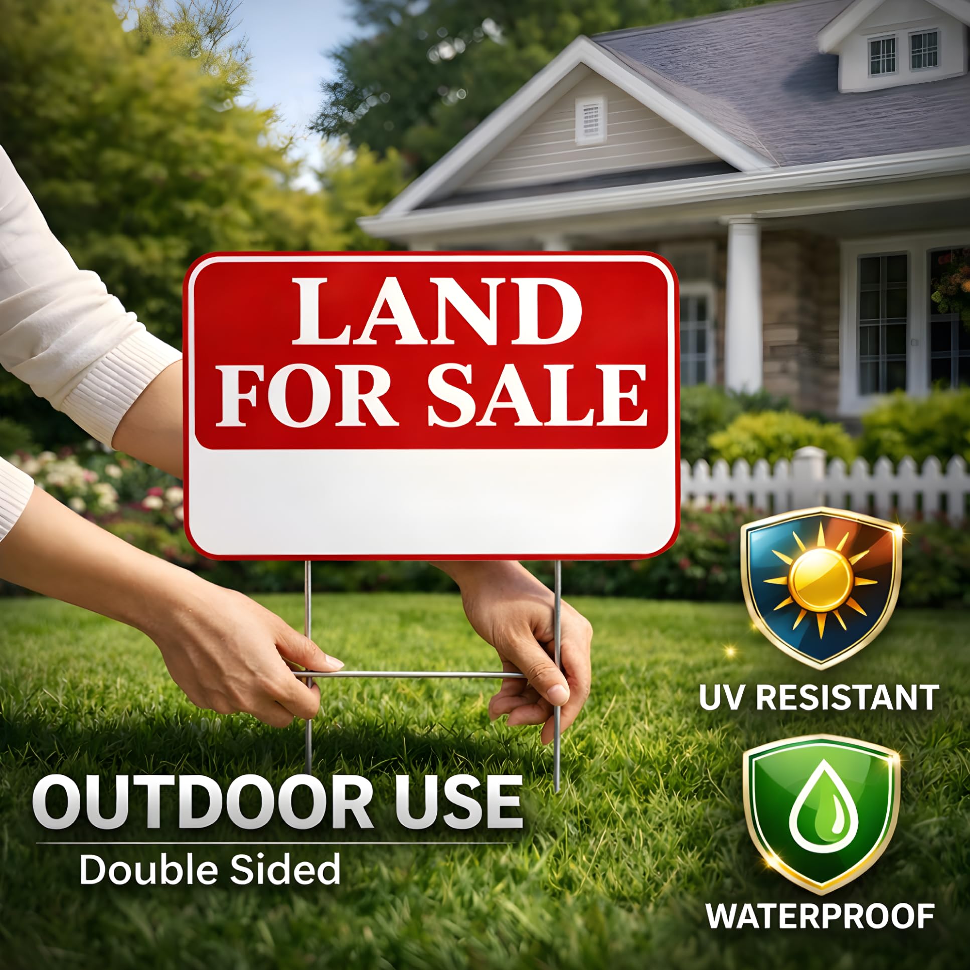 ULVEOL plastic sign for sale in 12x16 inches ideal for property listings and quick notices.