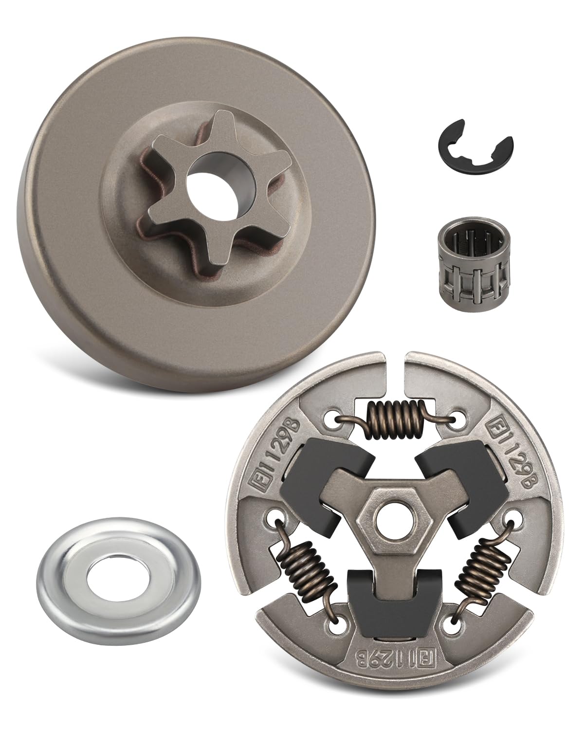 ULXIOM 38-6t clutch drum kit front view shows ready-to-install reliability for Stihl chainsaws.