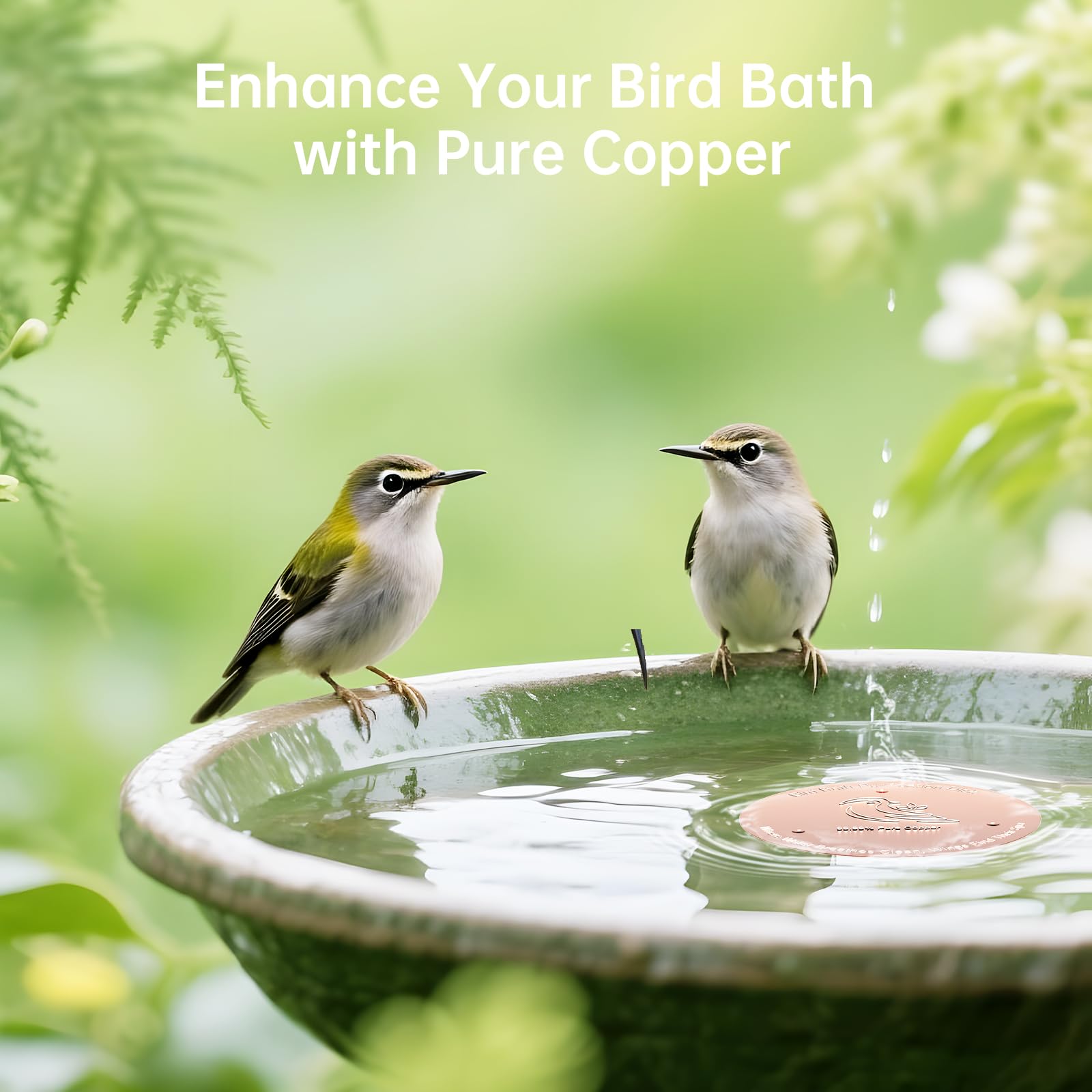 Ulycon compatible with all outdoor birdbath bowls for versatile use.