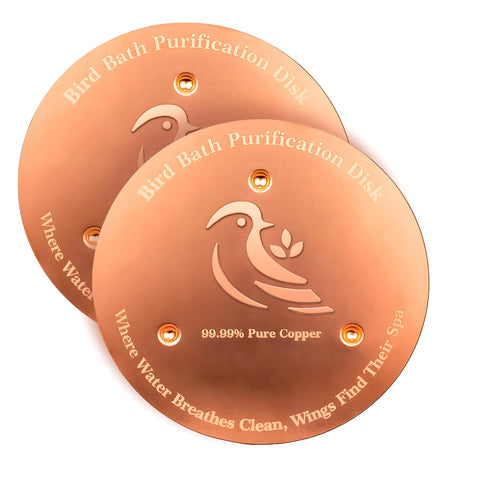 Ulycon bird bath purification disk 2-pack keeps water cleaner for birds.