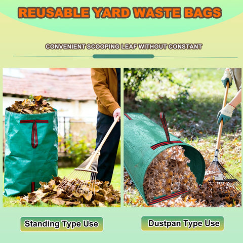 UmBgodn 72 gallon yard bag in garden ready for leaves and debris