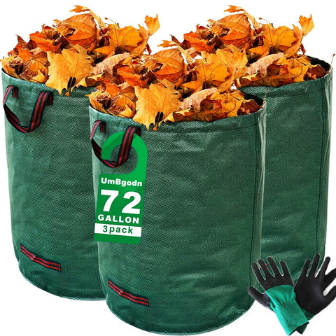 UmBgodn reusable yard bags 72-gallon pack ready for leaves and debris